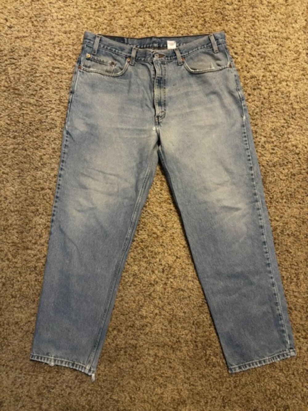 Levi’s 550 Jeans Mens Relaxed Fit Distressed Light Wash Baggy Denim